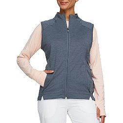 PUMA Women's Sleeveless Full Zip CLOUDSPUN Heather Golf Vest
