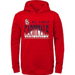St Louis Cardinals Toddler Red Bold Long Sleeve Hooded Sweatshirt, Red, 100% Cotton, Size 2T, Rally House
