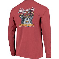 Image One Men's Minnesota Dog Graphic Long Sleeve Shirt