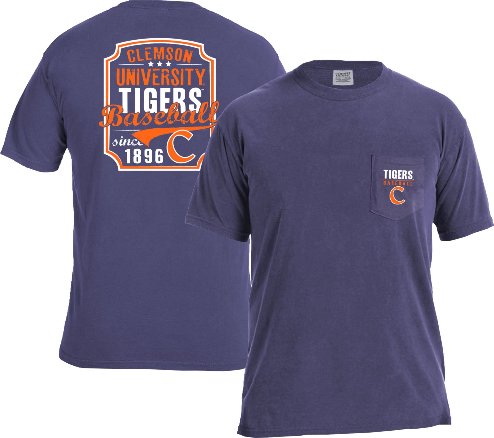 Image One Men's Clemson Tigers Regalia Pocket T-Shirt