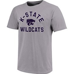 Image One Men's Kansas State Wildcats Grey Retro Stack T-Shirt