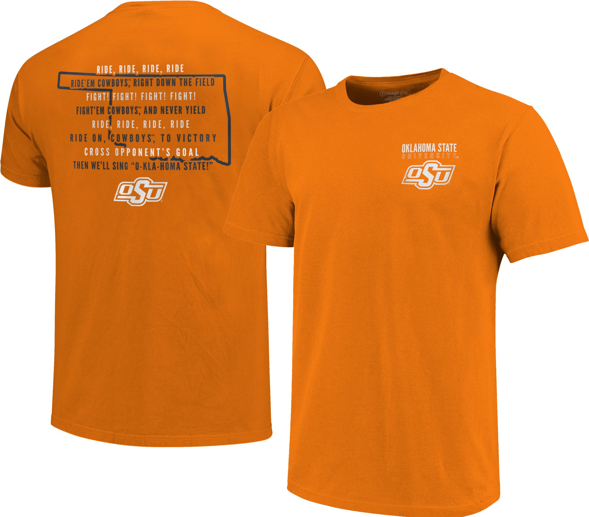 Image One Men's Oklahoma State Cowboys Orange Fight Song T-Shirt