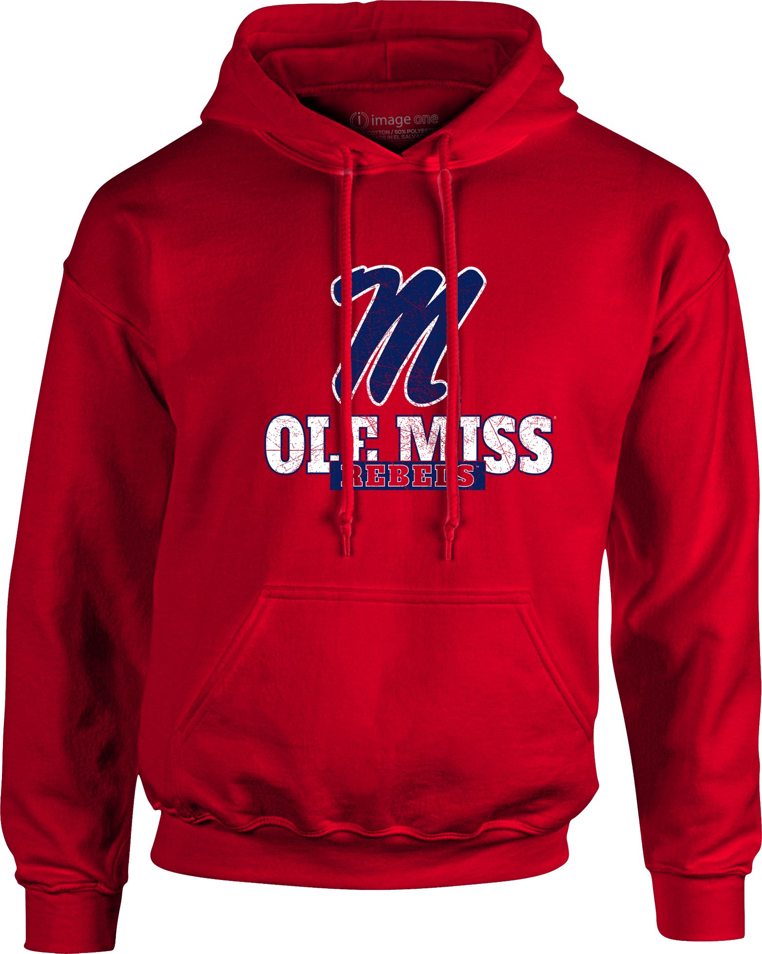 Image One Men's Ole Miss Rebels Red School Pride Hoodie