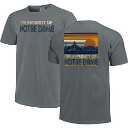 Image One Men's Notre Dame Fighting Irish Grey Campus Vintage Stripes T-Shirt