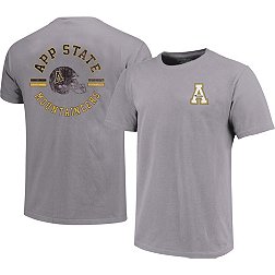 Image One Men's Appalachian State Mountaineers Grey Helmet Arch T-Shirt