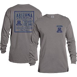 Image One Men's Arizona Wildcats Grey Vintage Poster Long Sleeve T-Shirt