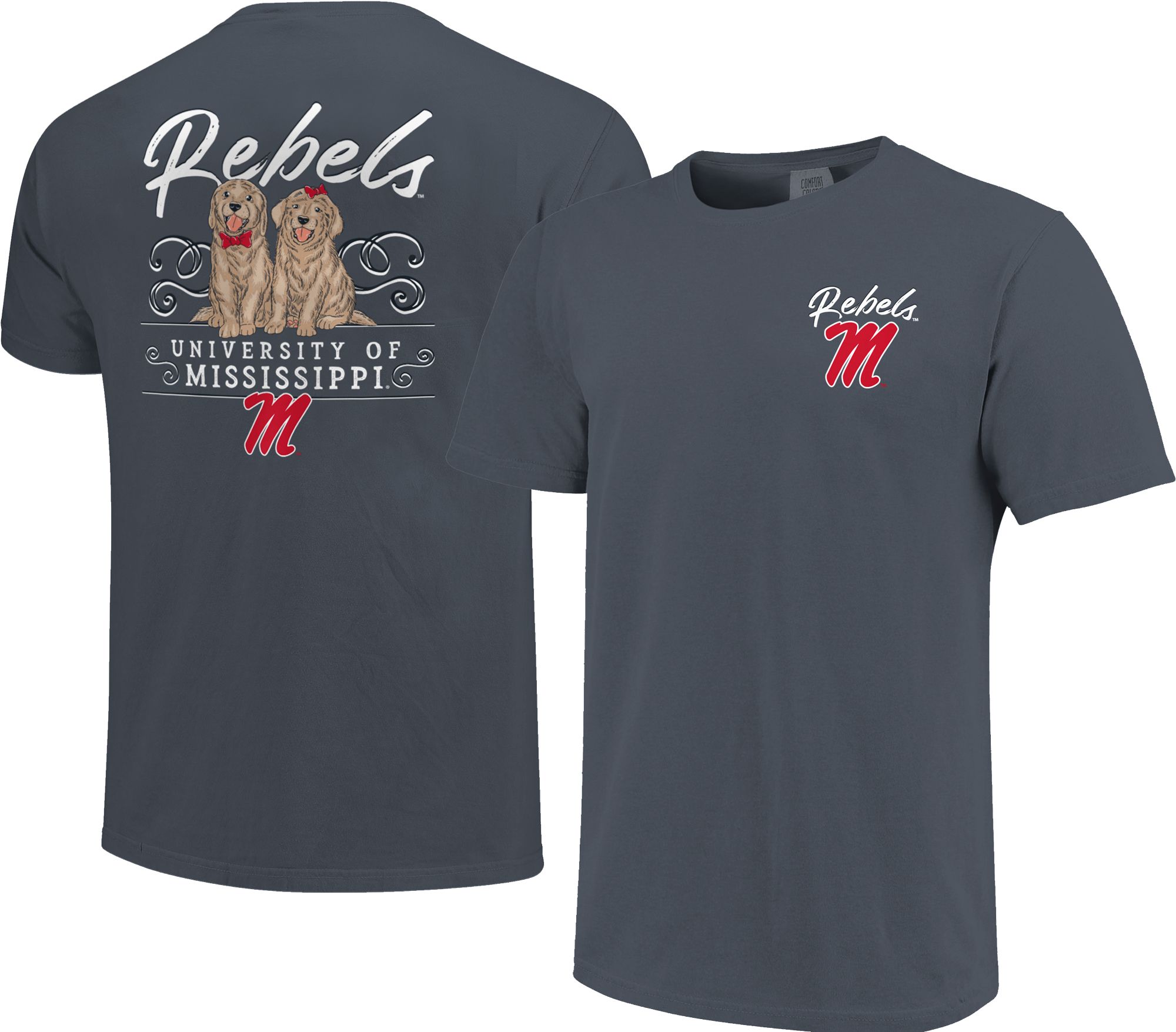 Image One Women's Ole Miss Rebels Blue Double Trouble T-Shirt
