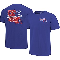 Image One Women's Louisiana Tech Bulldogs Blue Doodles T-Shirt