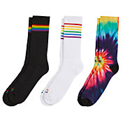 DSG Pride Tie Dye Stripe Crew Socks – 3 Pack