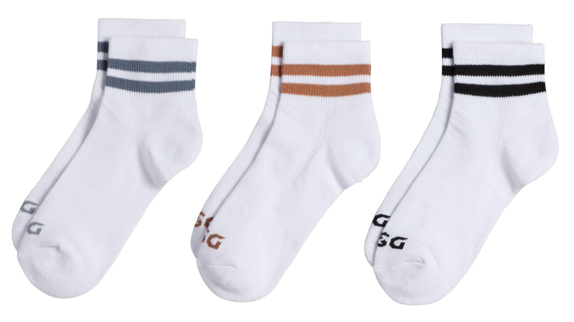 DSG Women's Stripe Quarter Socks – 3 Pack