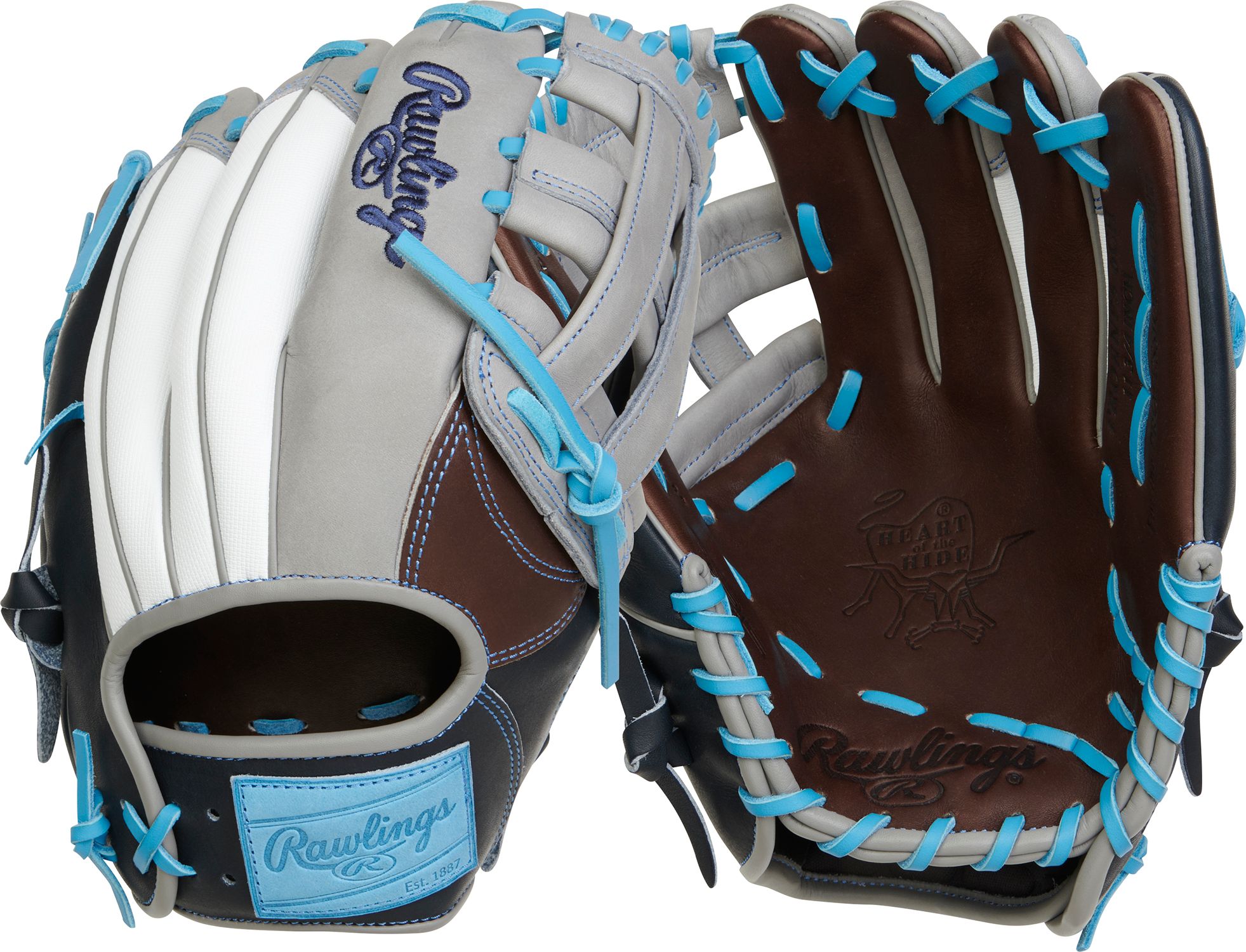 Rawlings 11.75” HOH Limited Edition Series Glove, Grey/Blue