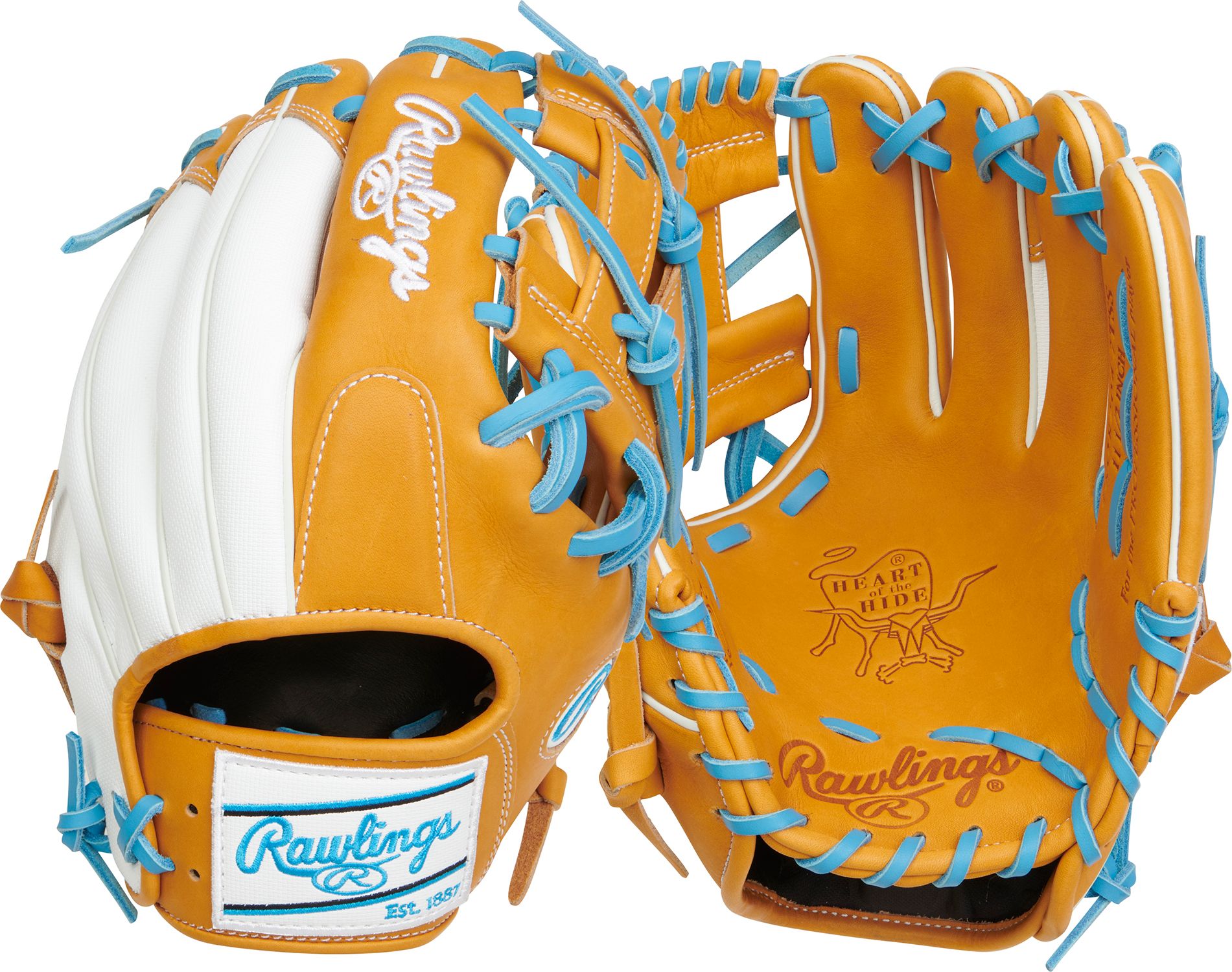 Rawlings 11.5” HOH Limited Edition Series Glove, Orange/White/Blue