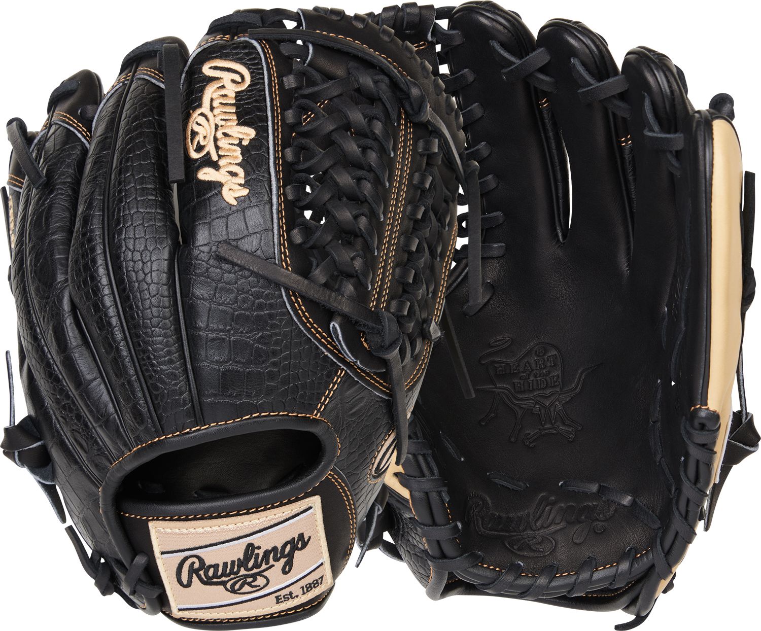 Rawlings 11.75” HOH R2G Series Glove, Black/Camel