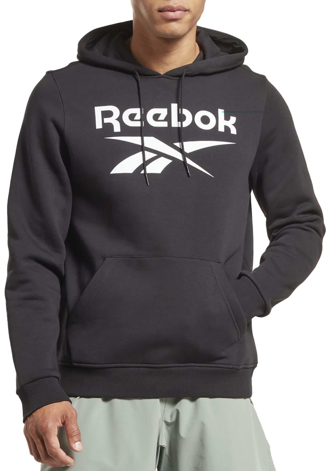 Reebok Men's Identity Fleece Stacked Logo Pullover Hoodie