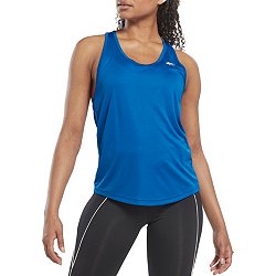 Reebok Workout Ready Mesh Back Tank Top Womens Athletic Tank Tops X Large  Vector Blue