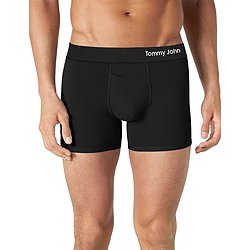 Tommy John Men's Mid-Length Boxer Brief 6” Underwear - Cotton Basics Boxers  with Supportive Contour Pouch