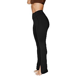 Women's Workout Pants Ankle Length Side Slit Bodycon Pants Solid