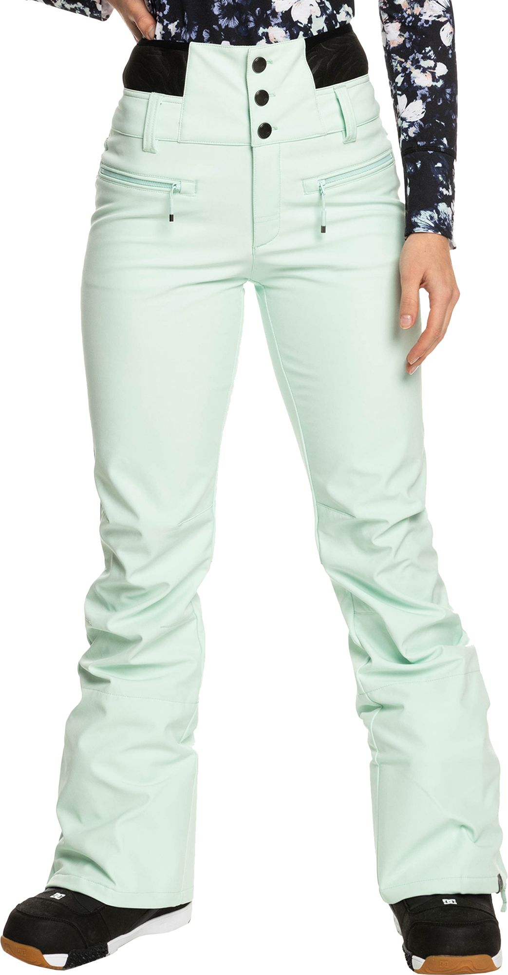 Photos - Ski Wear Roxy Women's Rising High Ski Pants, XS, Fair Aqua 22ROXWWRSNGHGHPTXWOU 