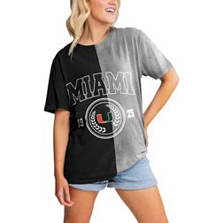 Gameday Couture Women's Miami Hurricanes Black Bleached T-Shirt