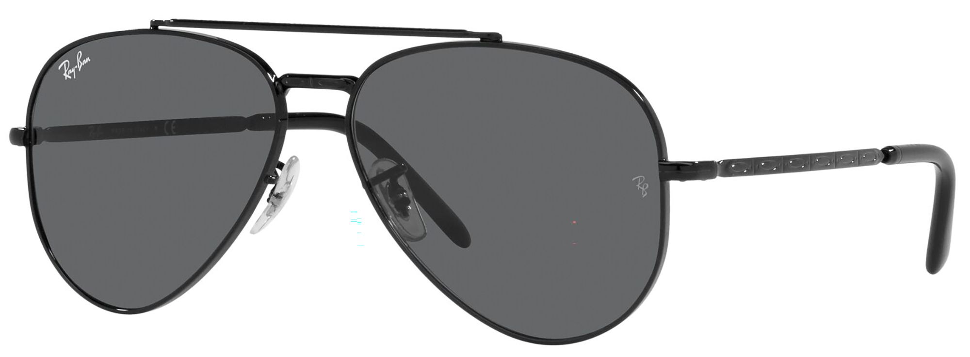 Photos - Sunglasses Ray-Ban New Aviator , Men's, Black/Dark Grey 22RYBUNWVTRBLCKWDGA 