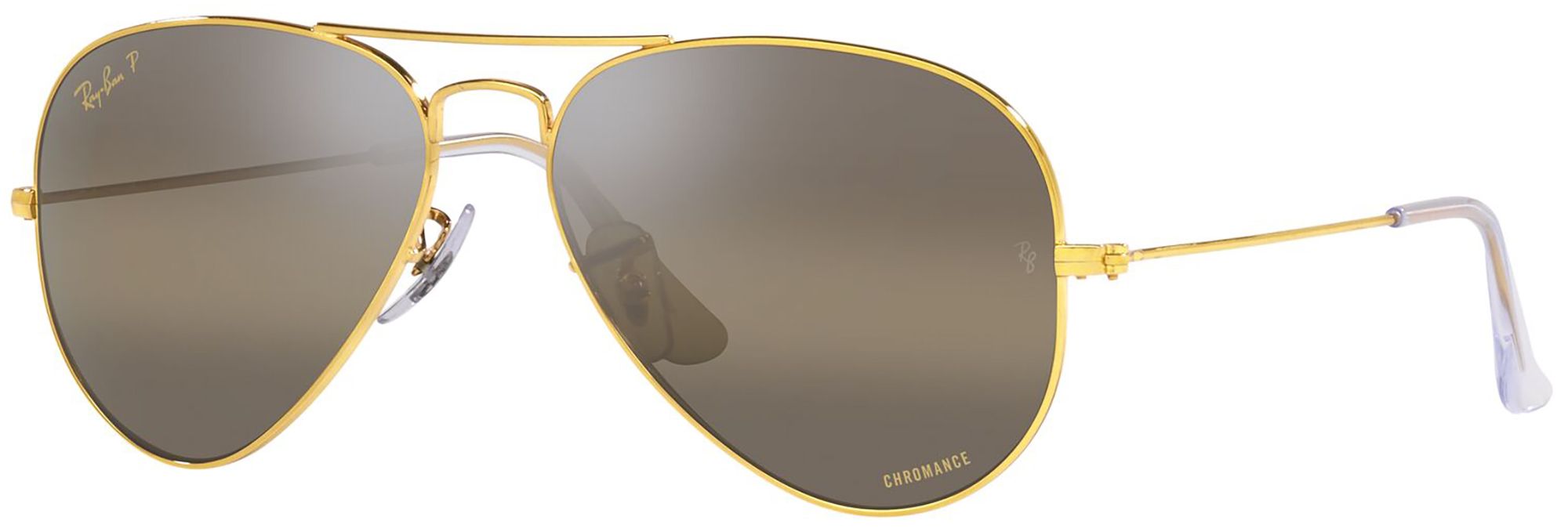 Photos - Sunglasses Ray-Ban Aviator Classic , Men's, Legend Gold/gradient Dark Brown 