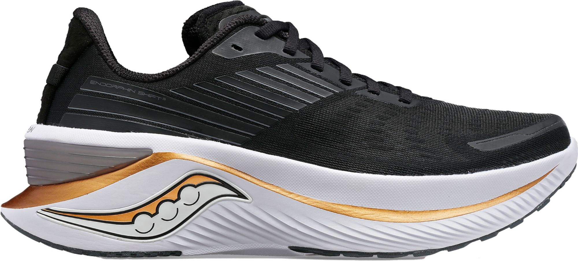 Saucony Men’s Endorphin Shift 3 Running Shoes, Size 10.5, Black/Gold | Black Friday Deal