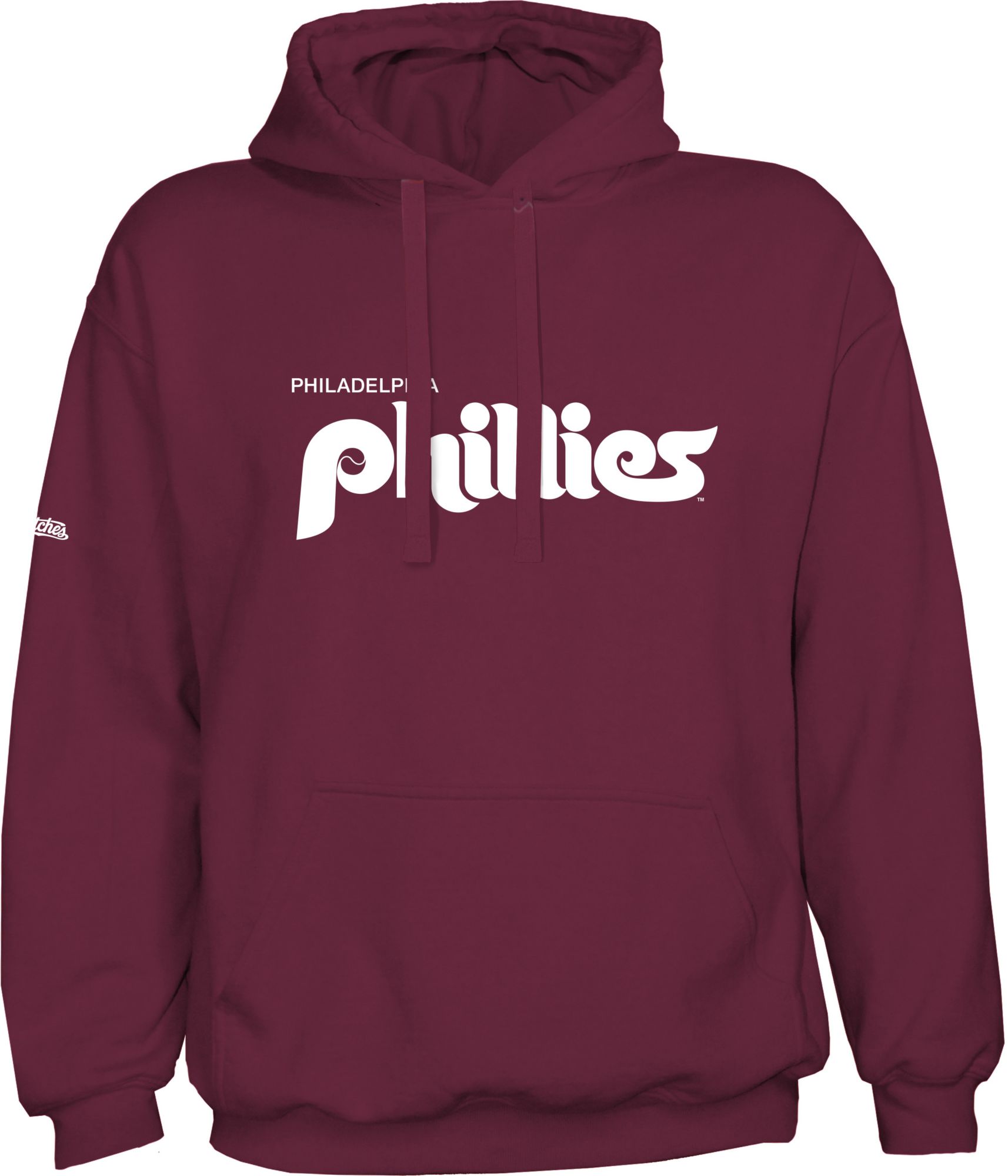 Stitches Men's Philadelphia Phillies Maroon Cooperstown Pullover Hoodie