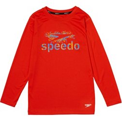 Speedo Boys' Long Sleeve Graphic Swim Shirt