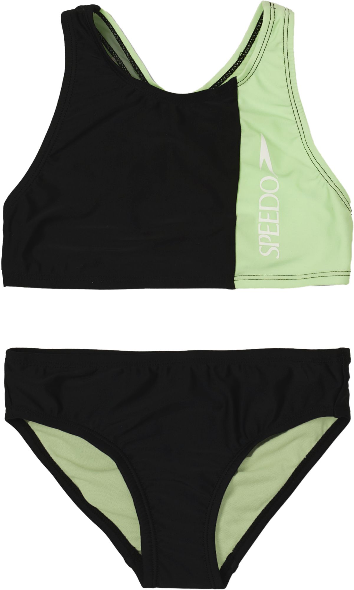 Speedo Girls' Solid Blocked Bikini Set