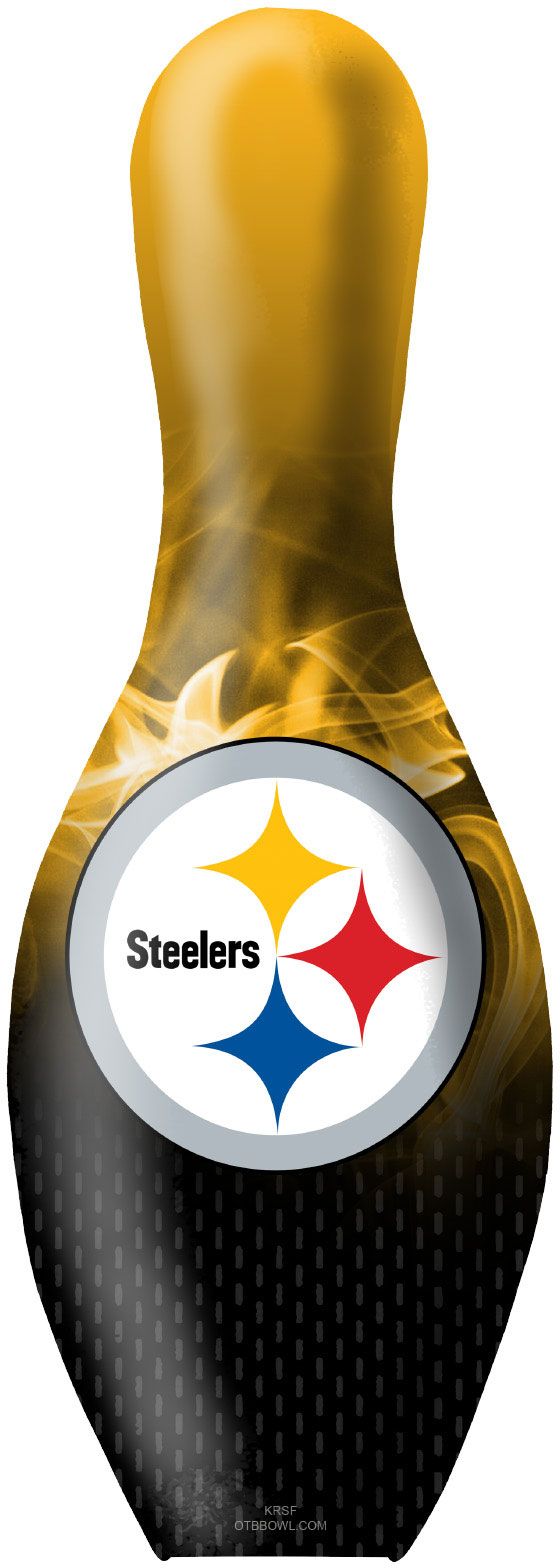 Strikeforce Pittsburgh Steelers On Fire Bowling Pin