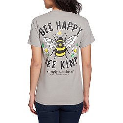 Simply Southern Women's Bee Happy Short Sleeve T-Shirt
