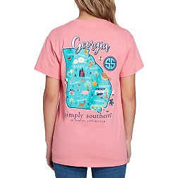 Simply Southern Women's State Georgia Short Sleeve T-Shirt