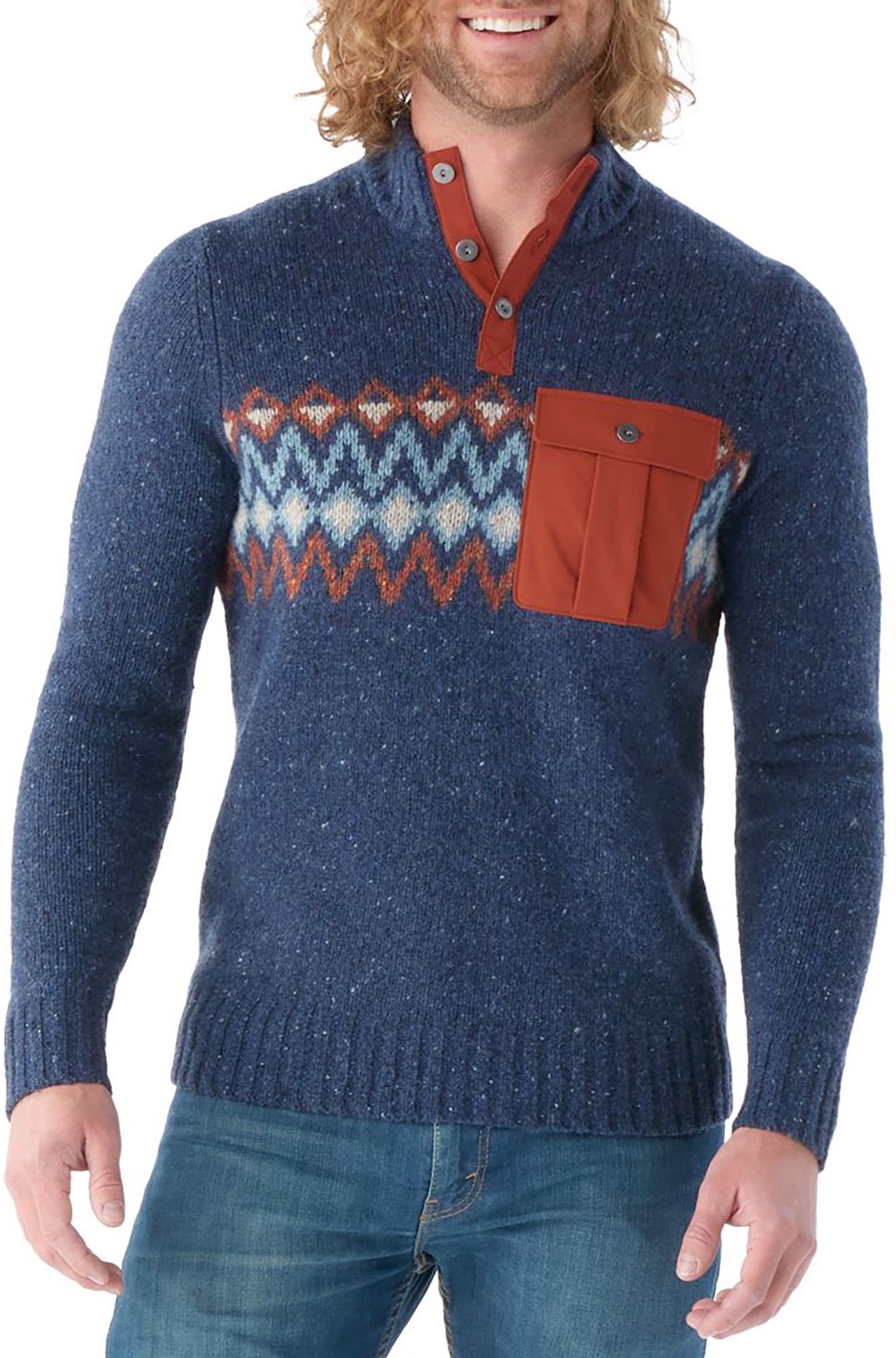 Smartwool Men's Long Sleeve Heavy Henley Sweater