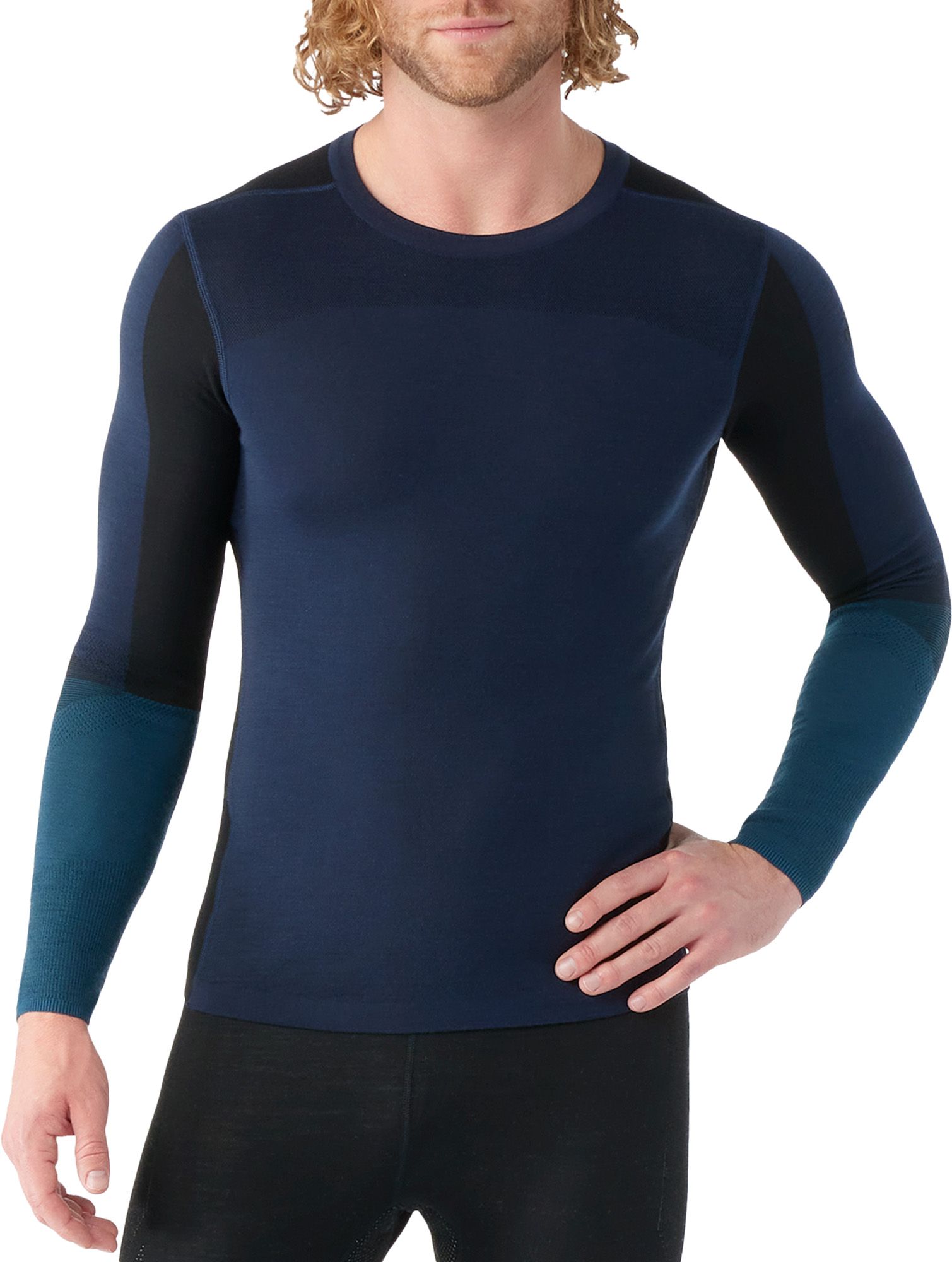Smartwool Men's Intraknit Thermal Merino Base Layer Colorblock Crew Neck T-Shirt
