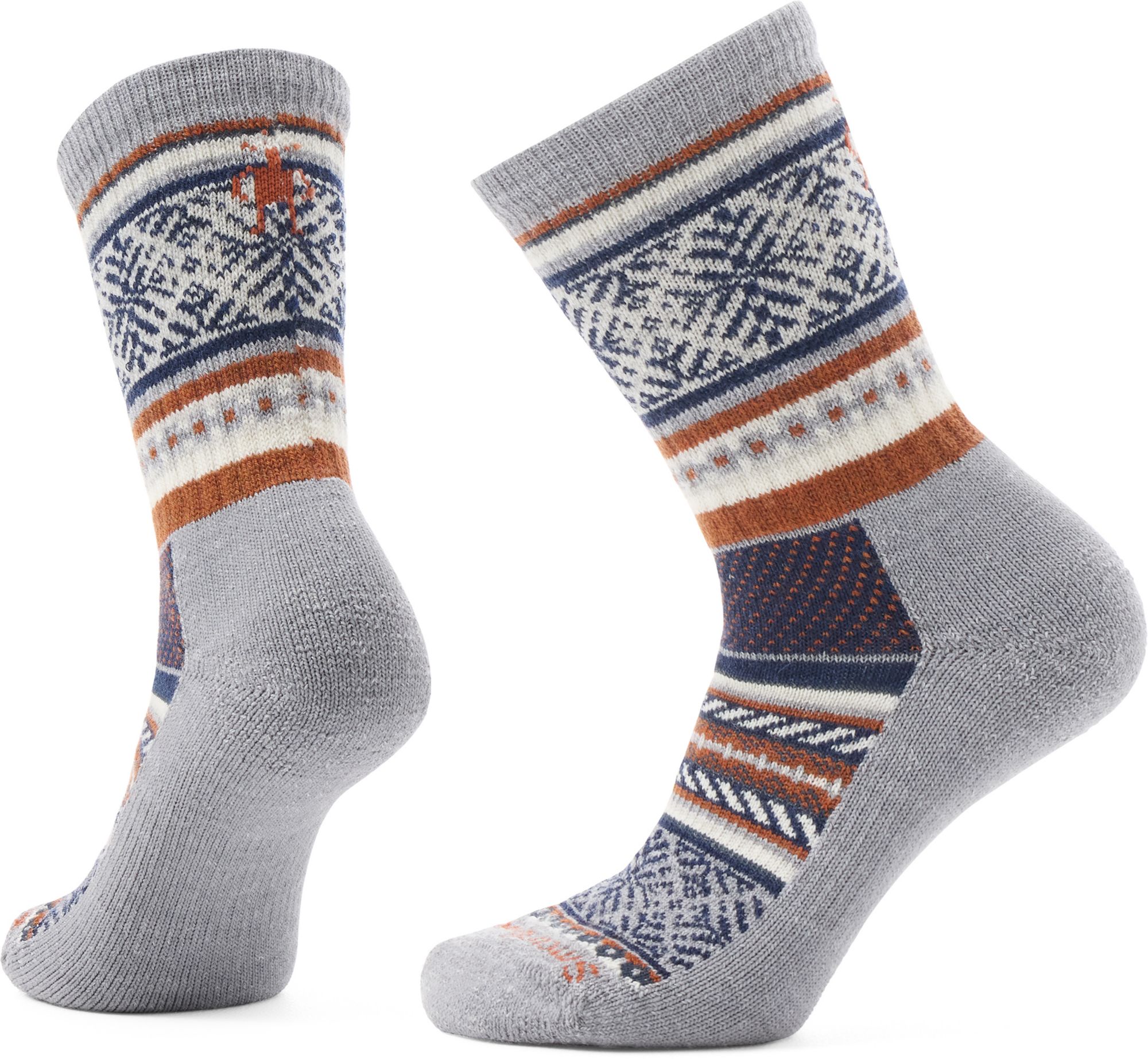 Smartwool Women's Everyday Fair Isle Sweater Light Cushion Crew Socks - Gray