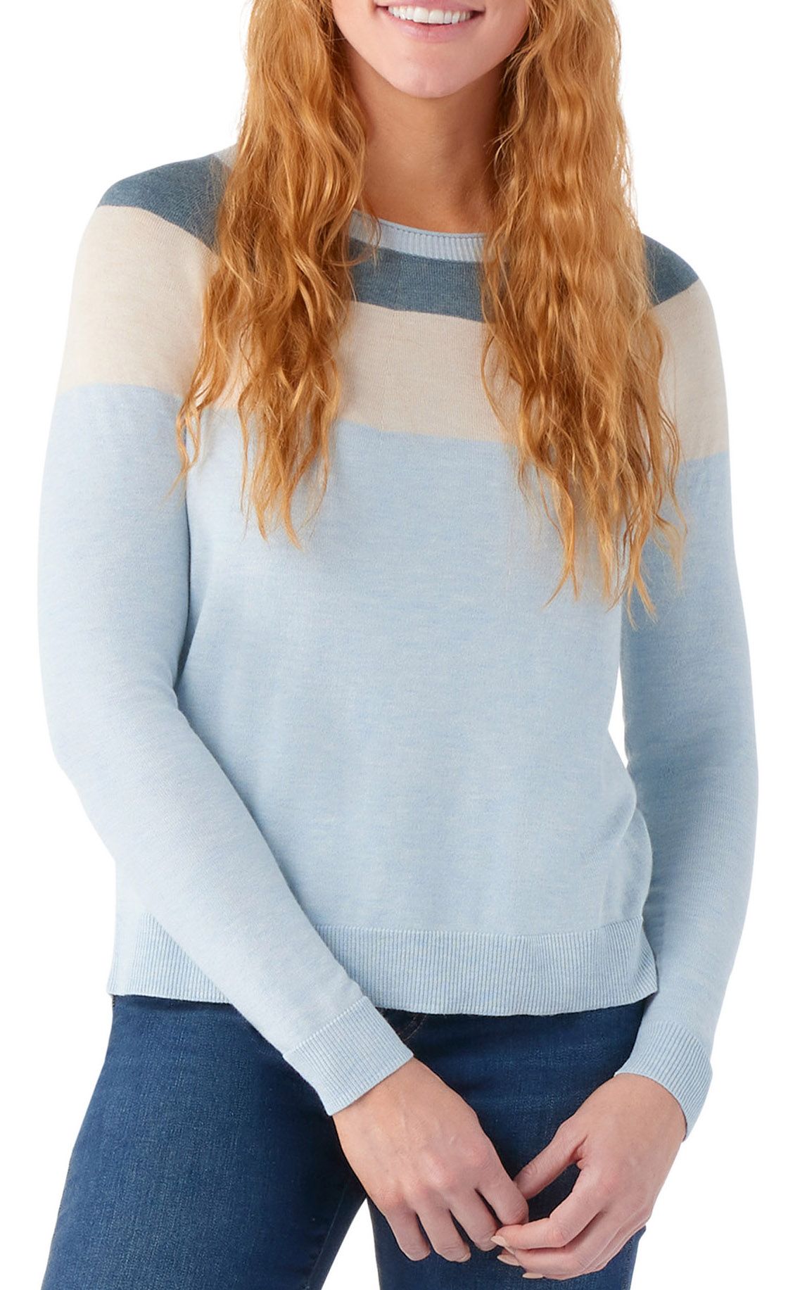 Smartwool Women's Edgewood Colorblock Crewneck Sweater