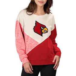 Women's Fanatics Branded Red Louisville Cardinals Evergreen Campus V-Neck T- Shirt