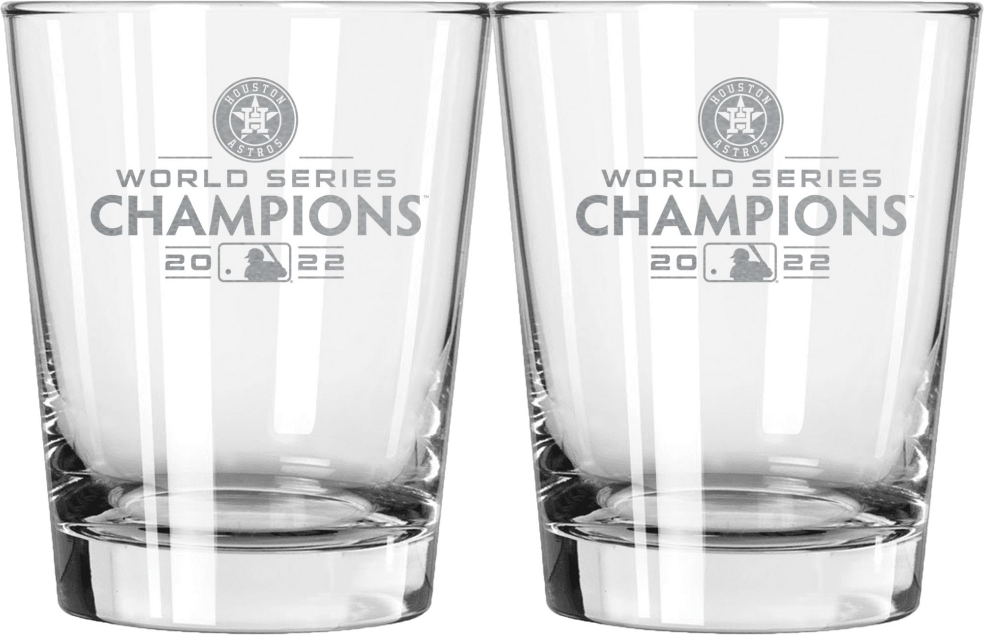 The Memory Company 2022 World Series Champions Houston Astros 15 oz. Old Fashion Glass Set