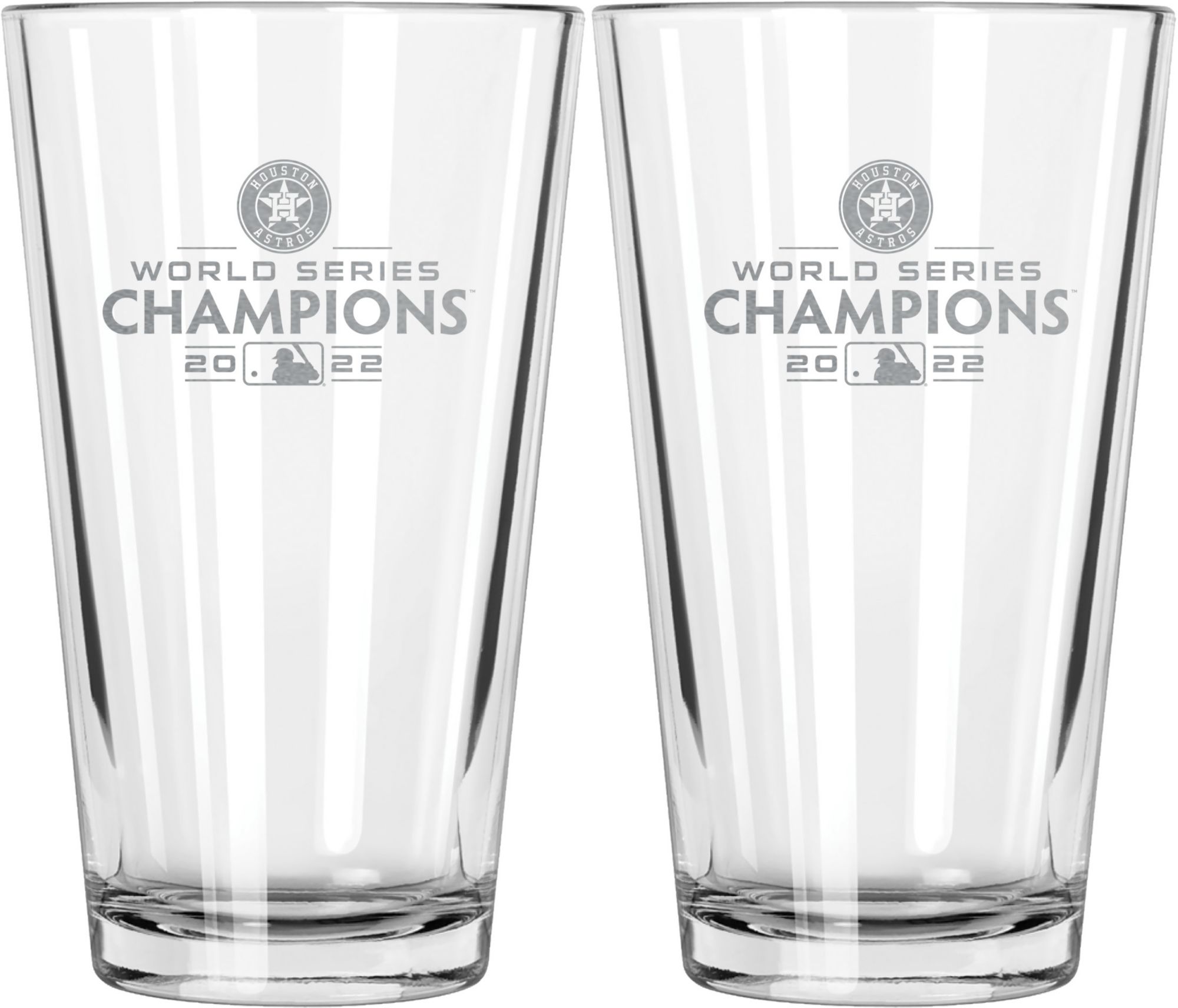 The Memory Company 2022 World Series Champions Houston Astros Pint Glass Set