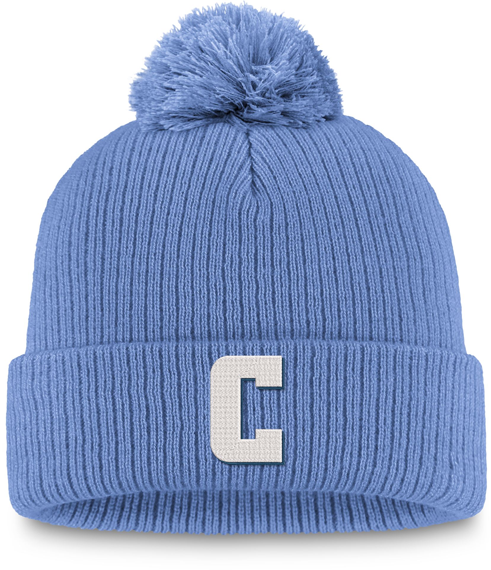 Top of the World Columbia Bluejays Columbia Blue Cuffed Pom Knit Beanie