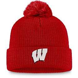Top of the World Wisconsin Badgers Red Cuffed Pom Knit Beanie