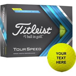 Titleist 2022 Tour Speed Yellow Personalized Golf Balls