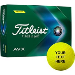 Titleist 2022 AVX Yellow Personalized Golf Balls