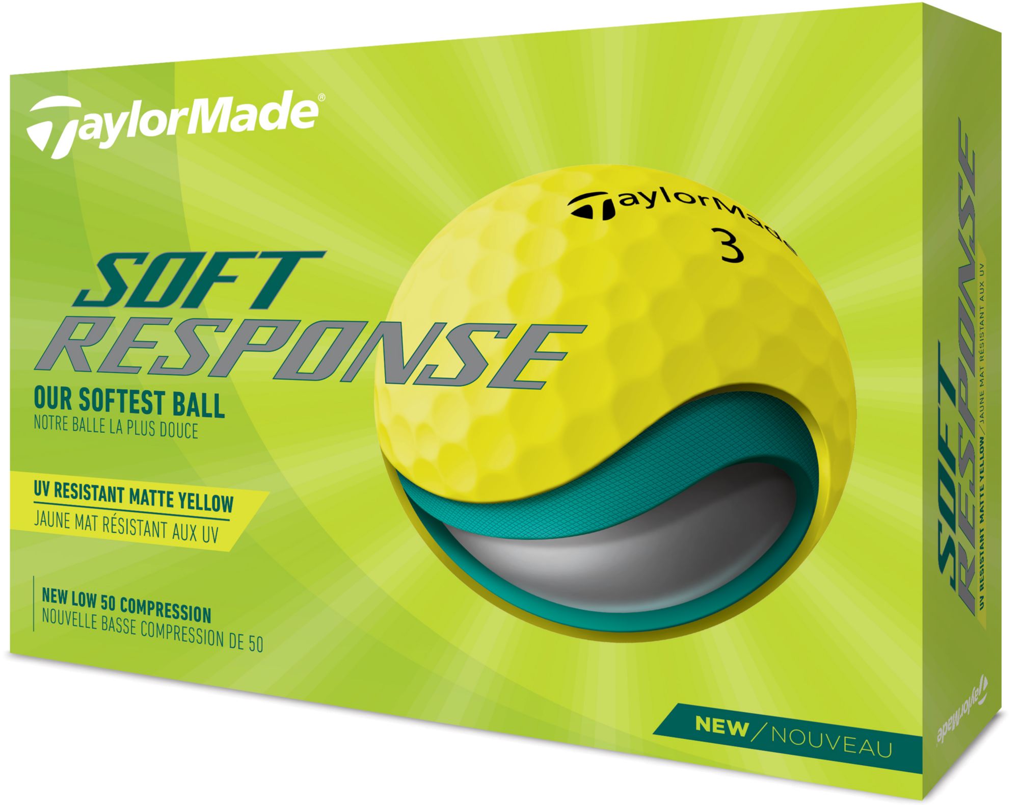 TaylorMade 2022 Soft Response Yellow Golf Balls