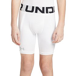 UA Youth HearGear Armour Compression Shorts - White