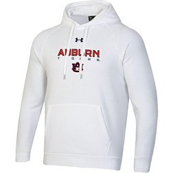 Under Armour Men's Auburn Tigers White All Day Pullover Hoodie