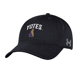 Under Armour Men's College of Idaho Yotes Black Washed Performance Cotton Adjustable Hat