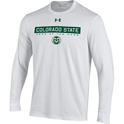Under Armour Men's Colorado State Rams White Performance Cotton Longsleeve T-Shirt
