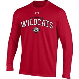 Under Armour Men's Davidson Wildcats Red Performance Cotton Longsleeve T-Shirt