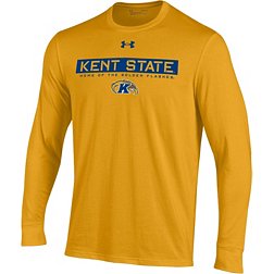 Under Armour Men's Kent State Golden Flashes Gold Performance Cotton Longsleeve T-Shirt